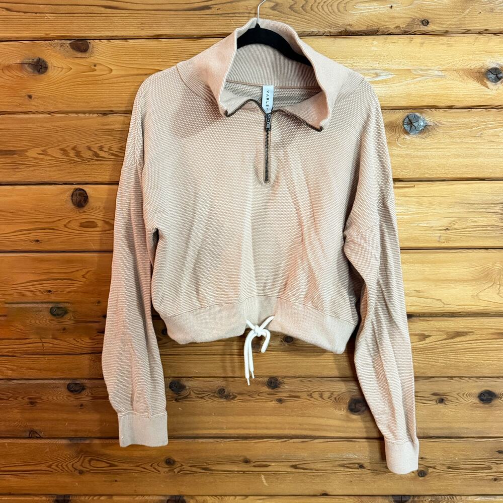 Varley Buckingham Knit Half-Zip Sweater XL